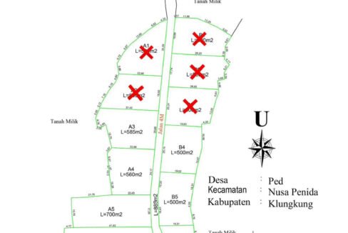 Premium Land for Sale in Nusa Penida Ocean and Mount Agung View, Ready to Build 3